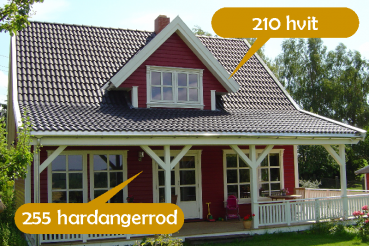 255 hardangerrod / Holzlasur deckend / 10 Liter